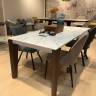 Стол ЭЗМИР (ESMIR) 180 цвет АРАБЕСКАТО (MATTE ARABESCATO SOLID CERAMIC) / ОРЕХ, ®DISAUR