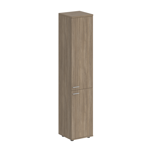 SG.812.OD.OD.OD.R / Шкаф высокий 400х400х1955, з.ст ЛДСП, правый / корпус: дуб темный;  фасады: дуб темный