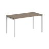SG.205.OD.44.WH / Стол 1400х700х750 / профиль: 40х40 белый; столешница:  дуб темный