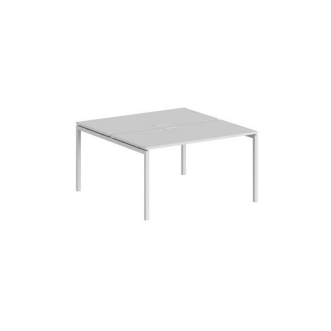 SG.248.WH.44.WH / Рабочая станция 1400х1638х750 / профиль: 40х40 белый; столешница: белый