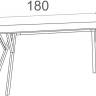 Стол пластиковый Max Table 180 черный 1800х900х740 мм