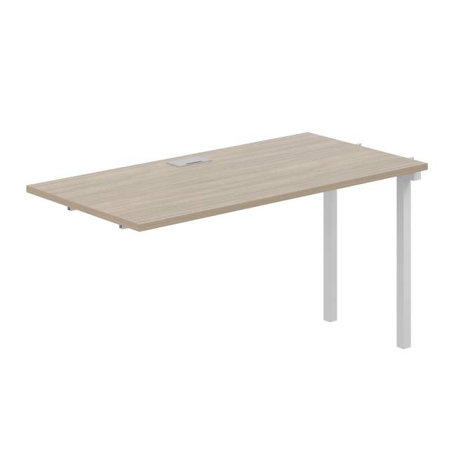 SG.264.OD.44.WH / Секция рабочей станции s-b-s 1400х600х750 / профиль: 40х40 белый; столешница: дуб темный