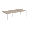 SG.256.OL.63.WH / Рабочая станция 3200х1438х750 / профиль: 60х30 белый; столешница: дуб светлый