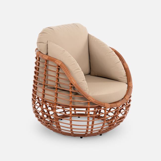 Кресло Lotus (с упаковкой) Африканский закат, RAL 8023, Jamaica сappucino
