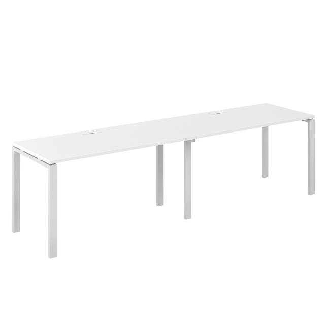 SG.226.WH.63.WH / Рабочая станция s-b-s 2800х800х750 / профиль: 60х30 белый; столешница: белый