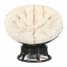 Кресло-качалка Папасан/Papasan (W 23/01 B) /с подушкой/ 115х78х104см, античный черно-коричневый, ткань старт Antique brown (античный черно-коричневый)
