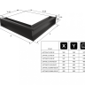 Решётка Kratki Luft 560х560х120 45S угловая черная