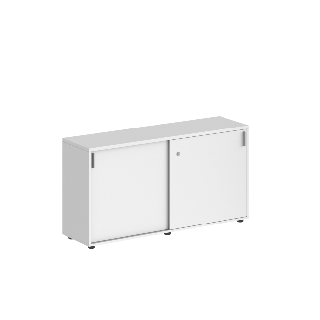 SG.703.WH.WH / Шкаф купе 1638х400х750 низкий, с замком / корпус: белый, фасады: белый