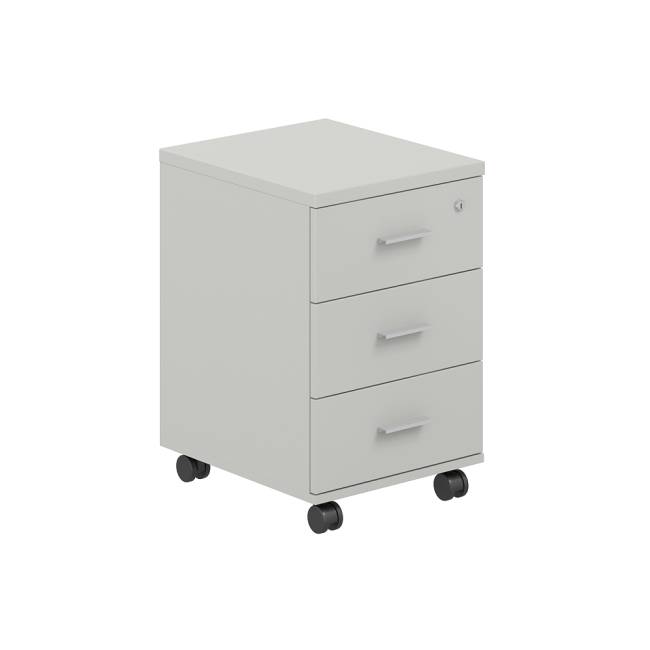 SG.611.SH.SH / Тумба мобильная с 3 ящ. 404х460х619, с замком / корпус: серый бархат; фасады: серый бархат