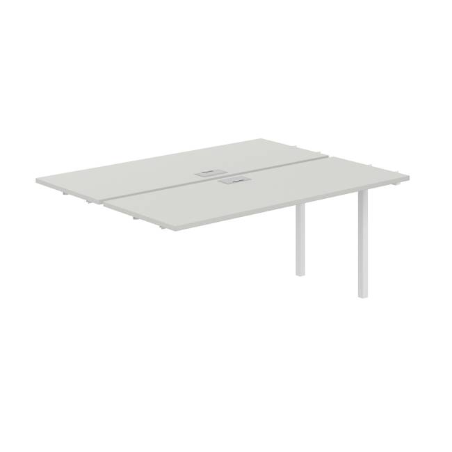 SG.213.SH.44.WH / Секция рабочей станции 1600х1238х750 / профиль: 40х40 белый; столешница: серый бархат
