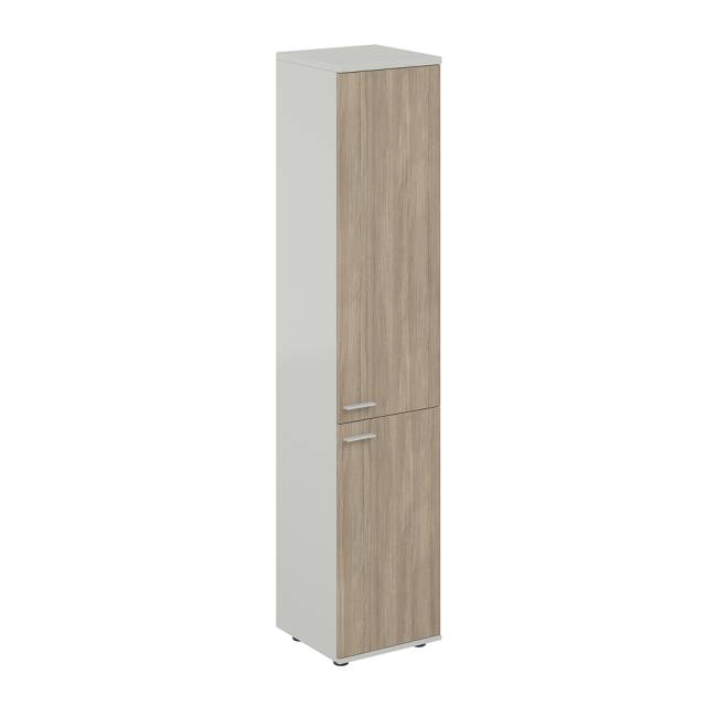 SG.812.SH.OD.OD.R / Шкаф высокий 400х400х1955, з.ст ЛДСП, правый / корпус: серый бархат; фасады: дуб темный