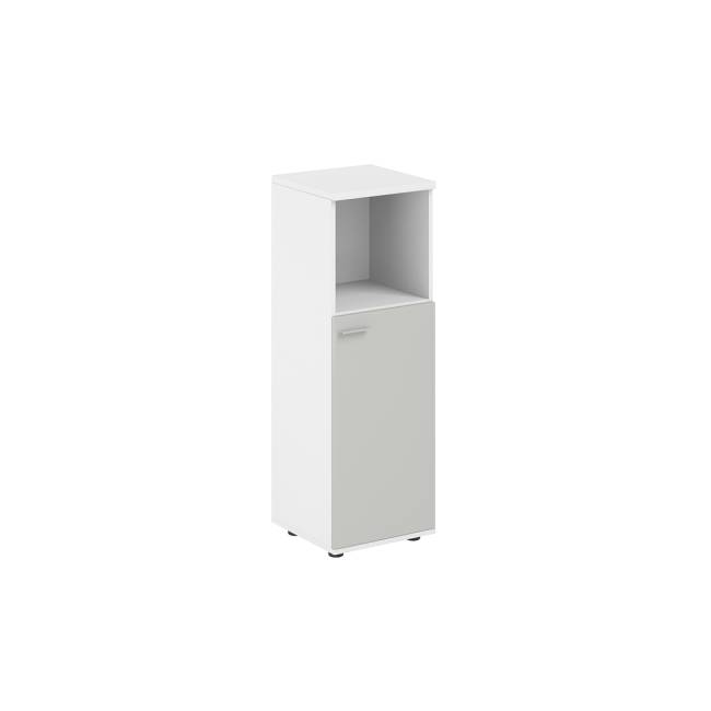 SG.844.WH.SH.R / Шкаф средний с нишей 400х400х1200, 1 дв., з.ст HDF, правый / корпус: белый; фасады: серый бархат