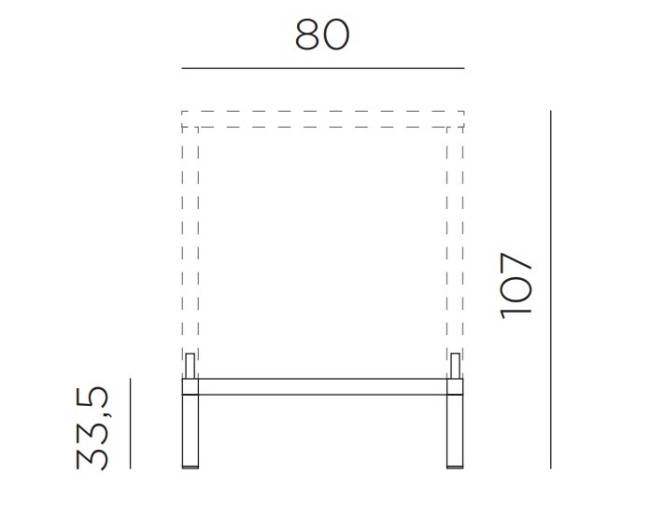 Комплект для увеличения высоты стола Kit Cube 80 High табак 800х880х335 мм Комплект для увеличения высоты стола Kit Cube 80 High табак 800х880х335 мм
