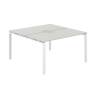 SG.245.SH.63.WH / Рабочая станция 1400х1438х750 / профиль: 60х30 белый; столешница: серый бархат