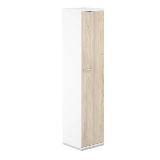 AG.209.WH.WH.AR.R / Шкаф 5 ур. 400х400х1833 с высокой дверью / корпус: белый, топ/дно: белый, фасады: ак.равелло