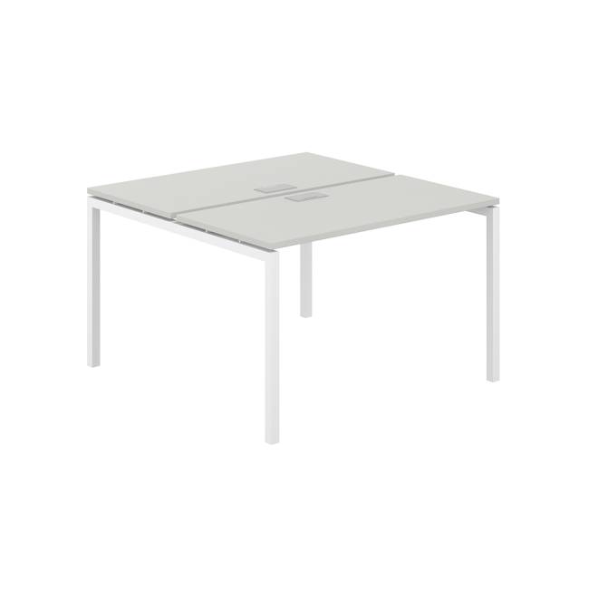 SG.241.SH.44.WH / Рабочая станция 1200х1238х750 / профиль: 40х40 белый; столешница: серый бархат