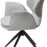 Стул ЛЕННЕ (LENNE) 360 град. поворот., цвет СЕРЫЙ MILAN-450/ MOHAIR-151, ткань/ Черный, ®DISAUR Стул ЛЕННЕ (LENNE) 360 град. поворот., цвет СЕРЫЙ MILAN-450/ MOHAIR-151, ткань/ Черный, ®DISAUR