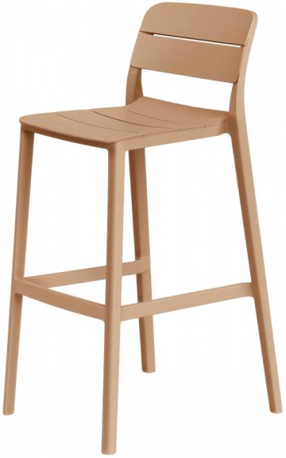 Стул пластиковый барный Cassia Stool капучино 490х485х1000 мм Стул пластиковый барный Cassia Stool капучино 490х485х1000 мм