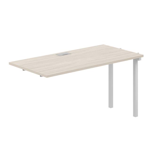 SG.269.OL.44.WH / Секция рабочей станции s-b-s 1600х800х750 / профиль: 40х40 белый; столешница: дуб светлый