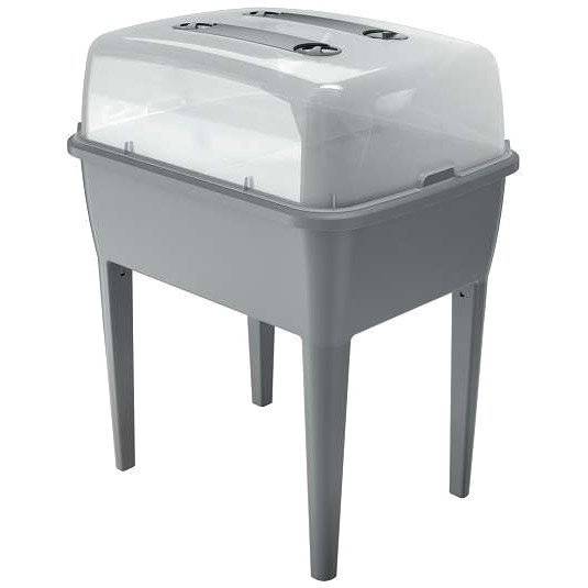 Грядка на ножках большая Prosperplast Respana Planter Set 83 л, серый