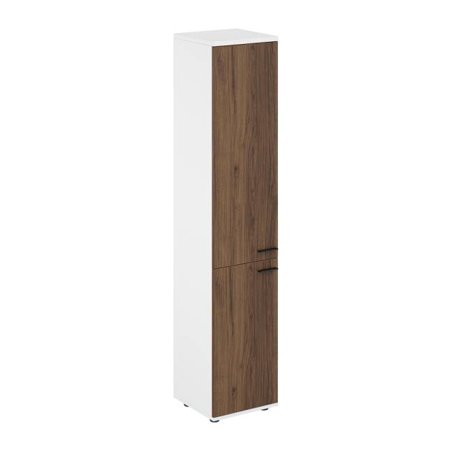 SG.812.WH.DM.DM.L / Шкаф высокий 400х400х1955, з.ст ЛДСП, левый / корпус: белый; фасады: дуб модена