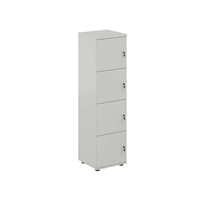 SG.817.SH.SH / Локер 4 ячейки 400х400х1483 / корпус: серый бархат; фасады: серый бархат