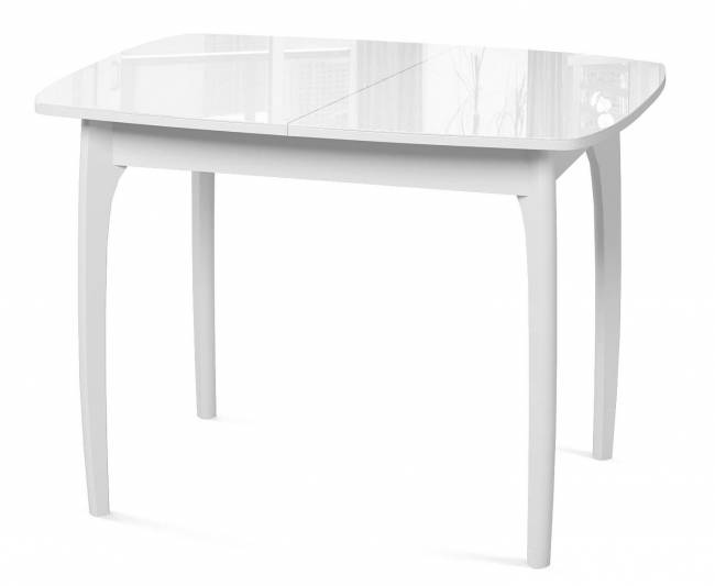 Стол DikLine M15 белый/стекло белое optiwhite Стол DikLine M15 белый/стекло белое optiwhite