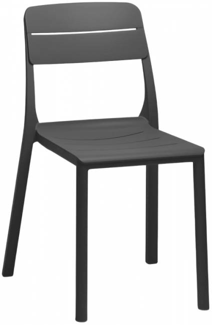 Стул пластиковый Cassia Bistrot антрацит 495х505х815 мм Стул пластиковый Cassia Bistrot антрацит 495х505х815 мм