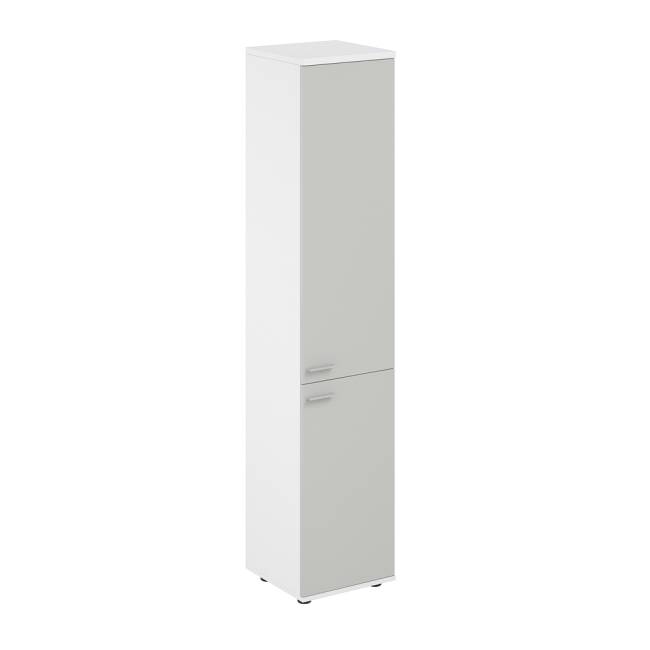 SG.802.WH.SH.SH.R / Шкаф высокий 400х400х1955, з.ст HDF, правый / корпус: белый; фасады: серый бархат