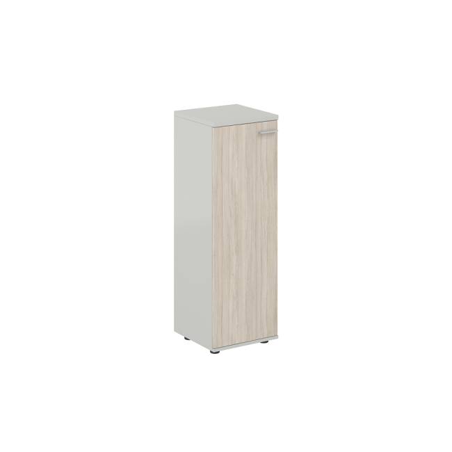 SG.814.SH.OL.L / Шкаф средний 400х400х1200, 1 дв., з.ст ЛДСП, левый / корпус: серый бархат; фасад: дуб светлый