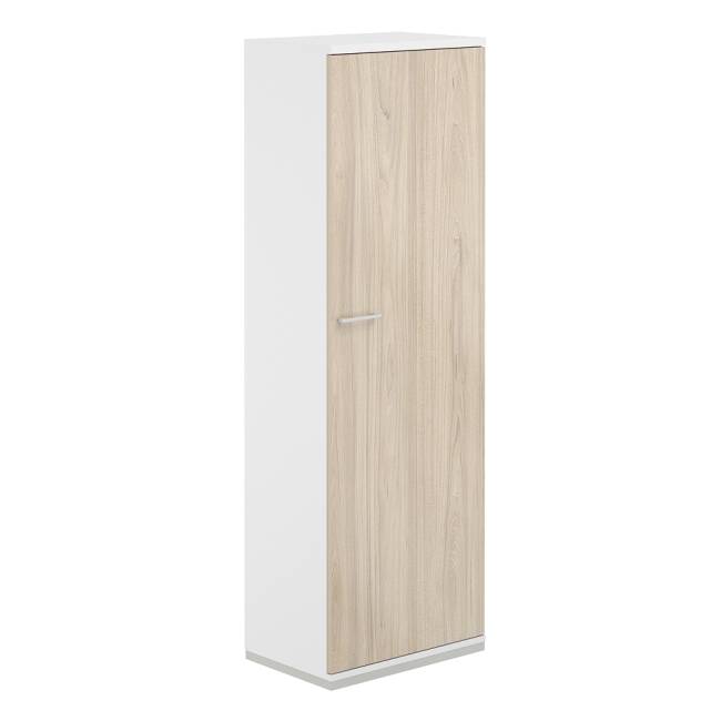 AG.223.WH.WH.AR.R / Гардероб 600х400х1833 / корпус: белый, топ/дно: белый, фасады: ак.равелло