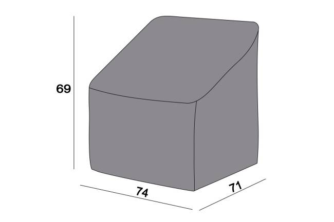 Защитный чехол на диван Кальяри, трехместный 212,5×88×68, цвет светло-серый