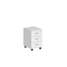 SG.612.WH.WH / Тумба мобильная с 3 ящ. 404х460х619, с ц.замком / корпус: белый; фасады: белый