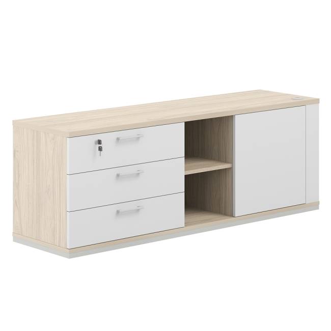 AG.295.AR.AR.WH.L / Тумба опорная 1638х450х580, левая / корпус:равелло, топ/дно:ак.равелло, фасады:белый