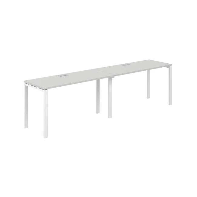 SG.224.SH.63.WH / Рабочая станция s-b-s 2800х600х750 / профиль: 60х30 белый; столешница: серый бархат