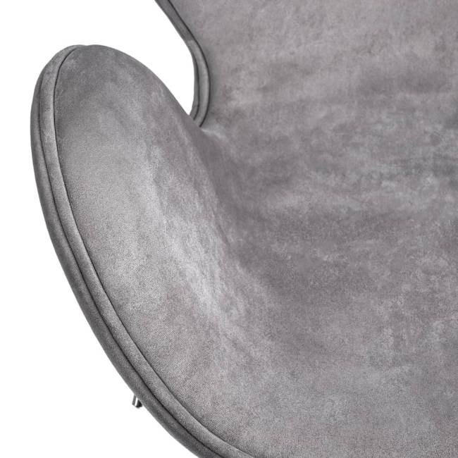 Кресло SWAN STYLE CHAIR серый, искусственная замша Кресло SWAN STYLE CHAIR серый, искусственная замша