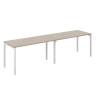 SG.229.OD.44.WH / Рабочая станция s-b-s 3200х800х750 / профиль: 40х40 белый; столешница: дуб темный