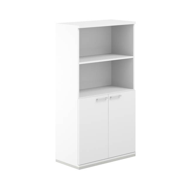 AG.218.WH.WH.WH / Шкаф 4 ур. 800х400х1472 полуоткрытый / корпус: белый, топ/дно: белый, фасады: белый