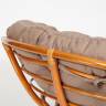 Кресло Папасан/Papasan (23/01 W) /с подушкой и ремешками/ 115х101х104см, коньячный, экошерсть коричневый, 1811-5 Cognac (коньяк)