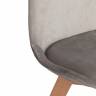 Стул Тулип Софт/Tulip Soft (мод.053V) дерево/пластик/вельвет, 49,5х54,5х84см, светло-серый HLR39 /натуральный (Комплект из 4 шт.) светло-серый дерево/пластик/вельвет