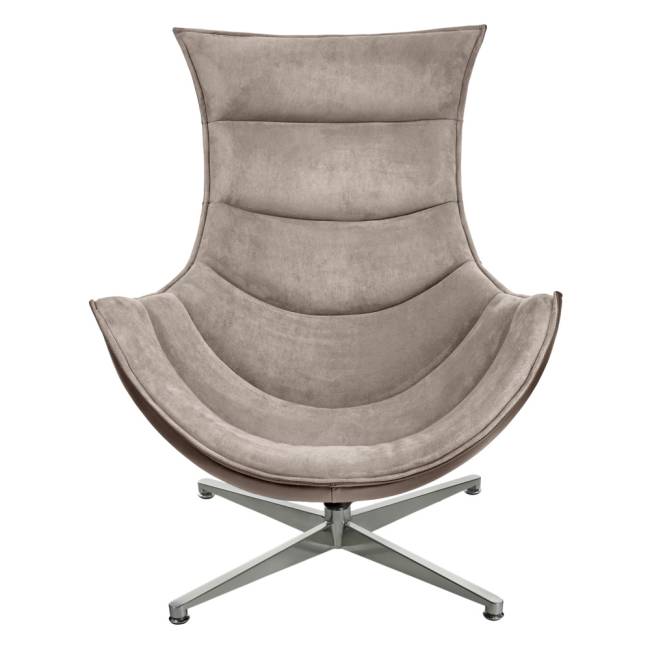 Кресло LOBSTER CHAIR латте искусственная замша, коричневый Кресло LOBSTER CHAIR латте искусственная замша, коричневый