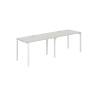 SG.222.SH.44.WH / Рабочая станция s-b-s 2400х700х750 / профиль: 40х40 белый; столешница: серый бархат