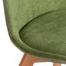 Стул Тулип Софт/Tulip Soft (мод.053V) дерево/пластик/ткань, 49,5х54,5х84см, зеленый LY1701-7 (Комплект из 4 шт.) зеленый дерево/пластик/ткань