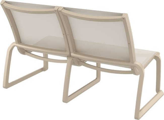 Диван пластиковый двухместный Pacific Lounge бежевый 760х800х850 мм Диван пластиковый двухместный Pacific Lounge бежевый 760х800х850 мм